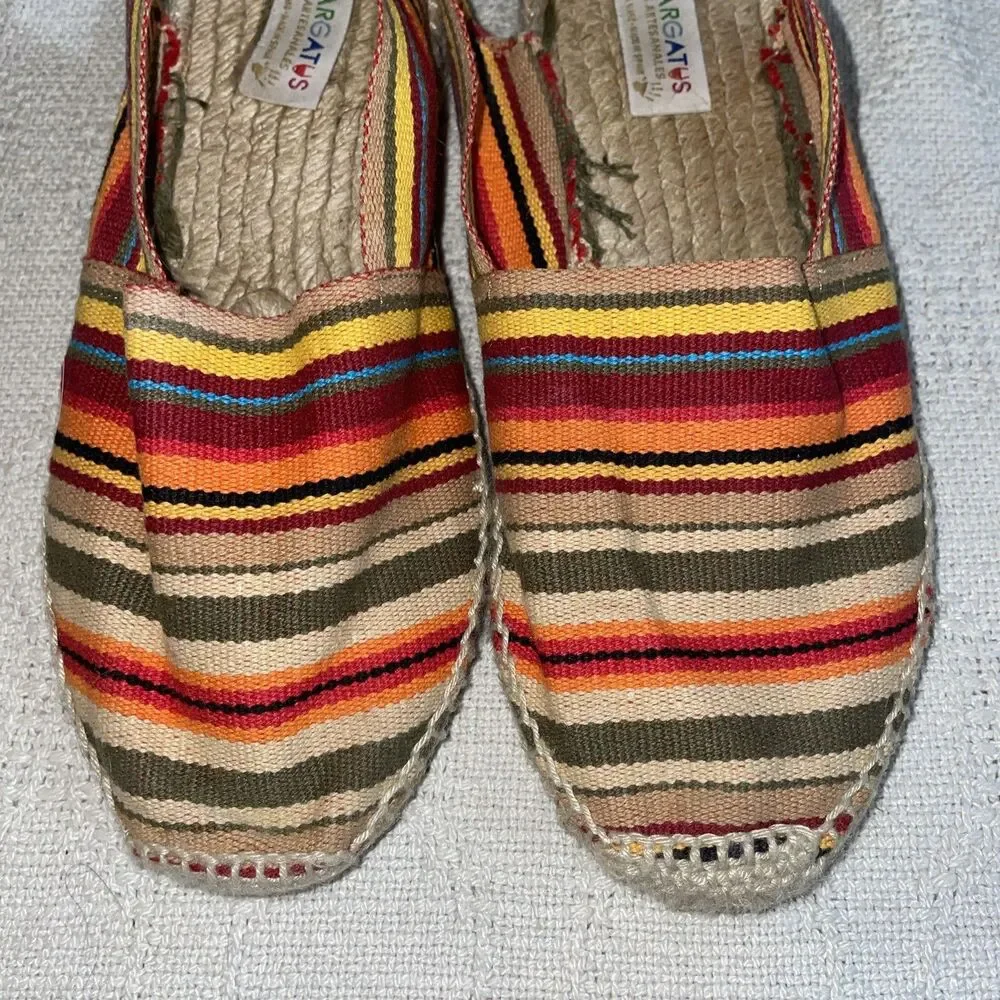 Aspargatus Women’s Casual Espadrilles Size 37 U.S. 6 M Multicolor Canvas Beach